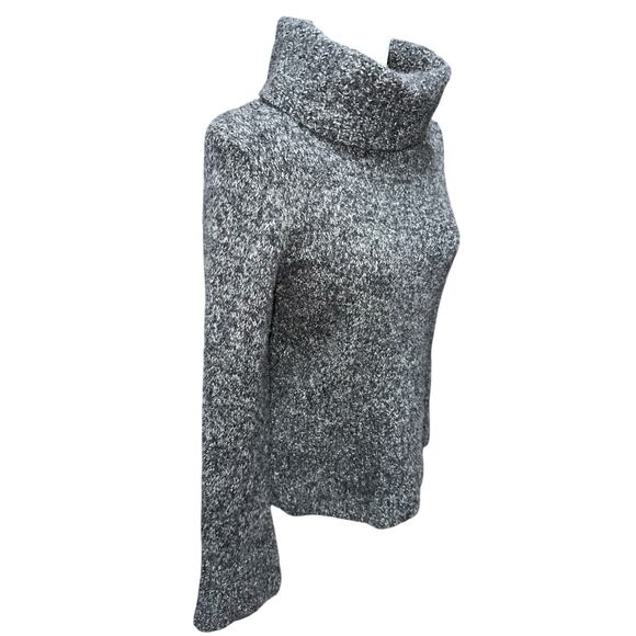 Express Women’s SweaterTurtle Neck Long Sleeve Merino Wool Blend Dark Gray XL - Picture 2 of 9